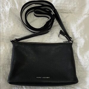Marc Jacobs Black Pebbled Leather Crossbody Bag